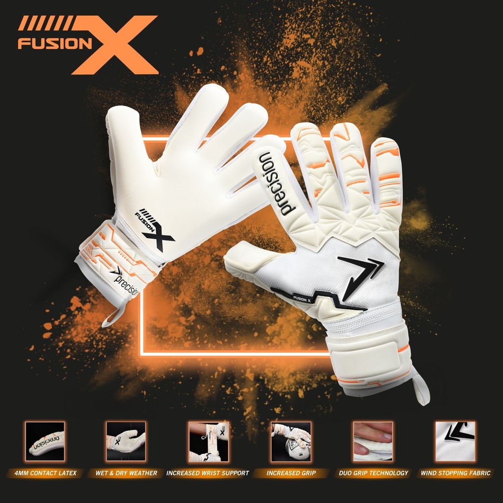 Precision Junior Fusion X Pro Negative Contact Duo GK Gloves