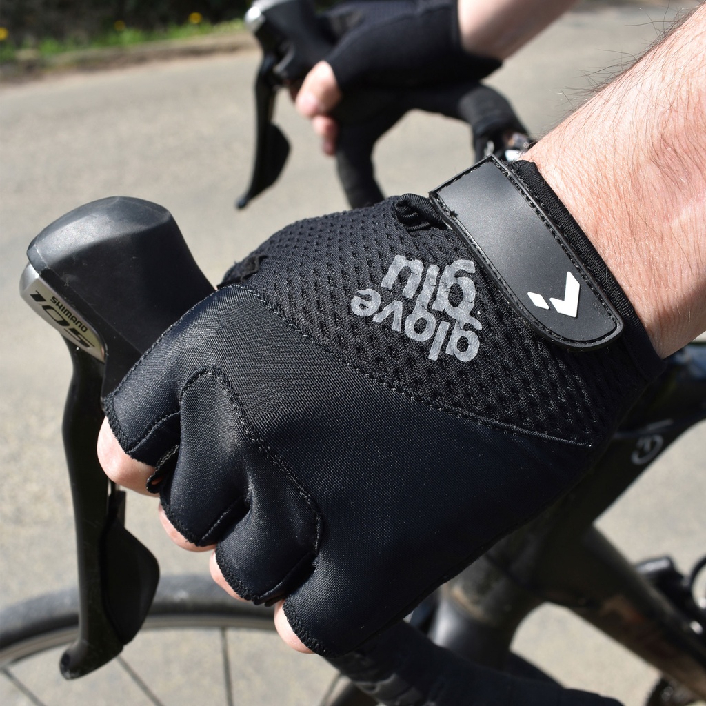 GloveGlu Gel Ride Half Finger Cycle Gloves