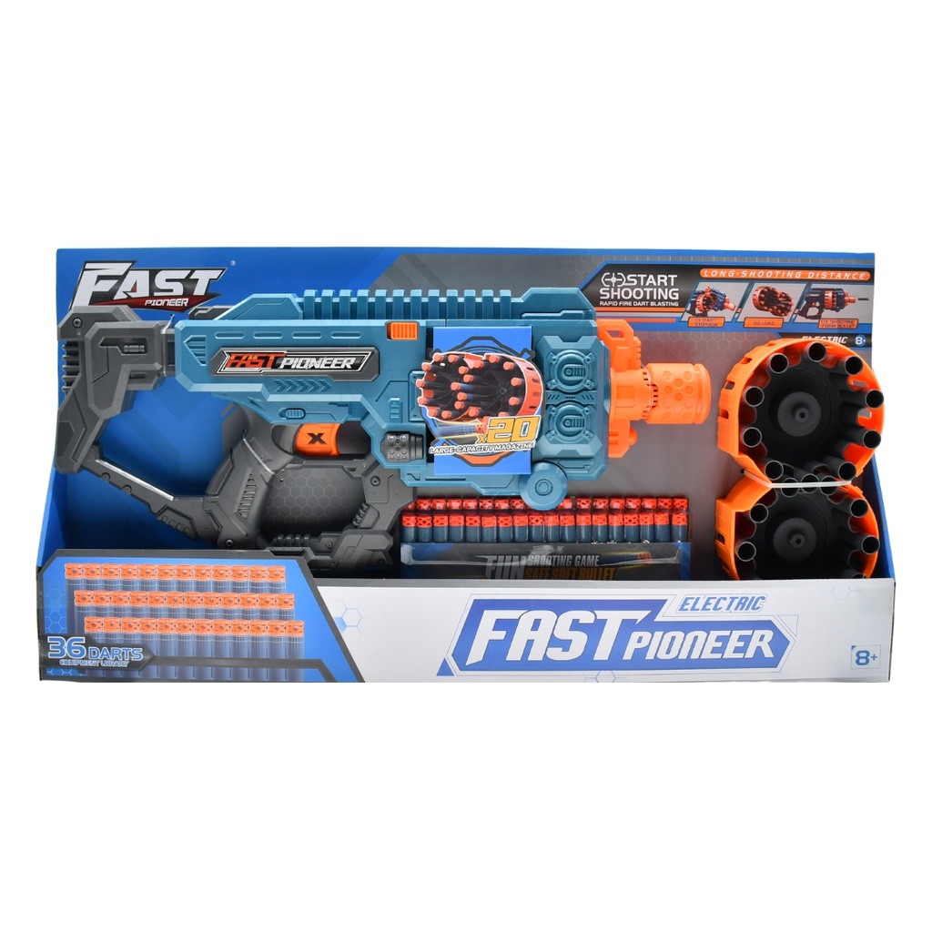Fast Pioneer Electric Drum Load Soft Bullet Toy Gun