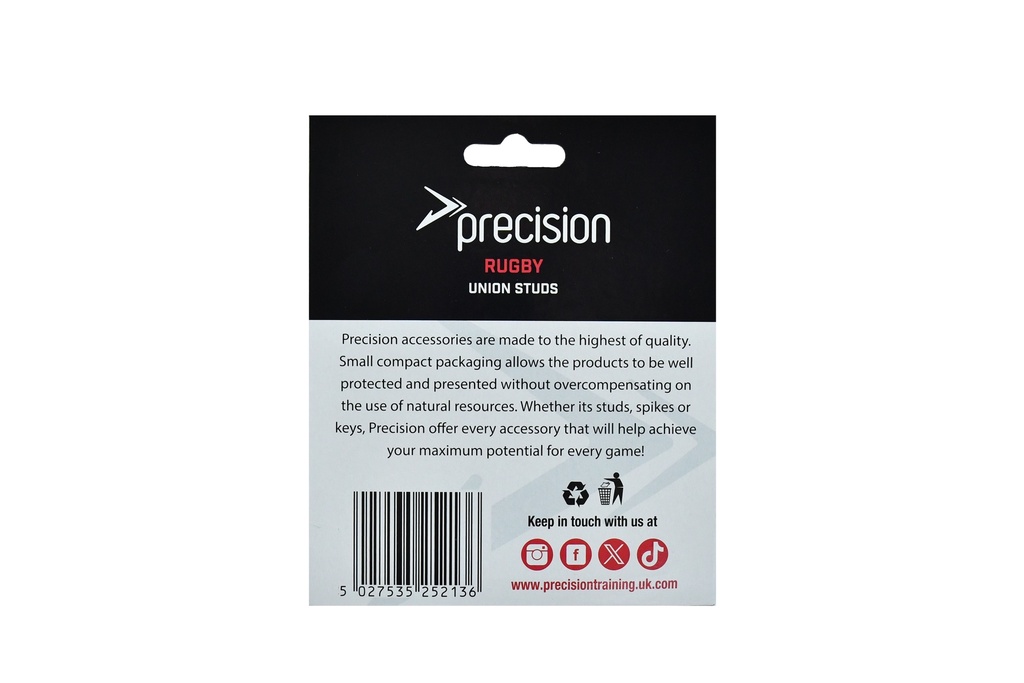 Precision Set of 12 Rugby Union Studs (Single)