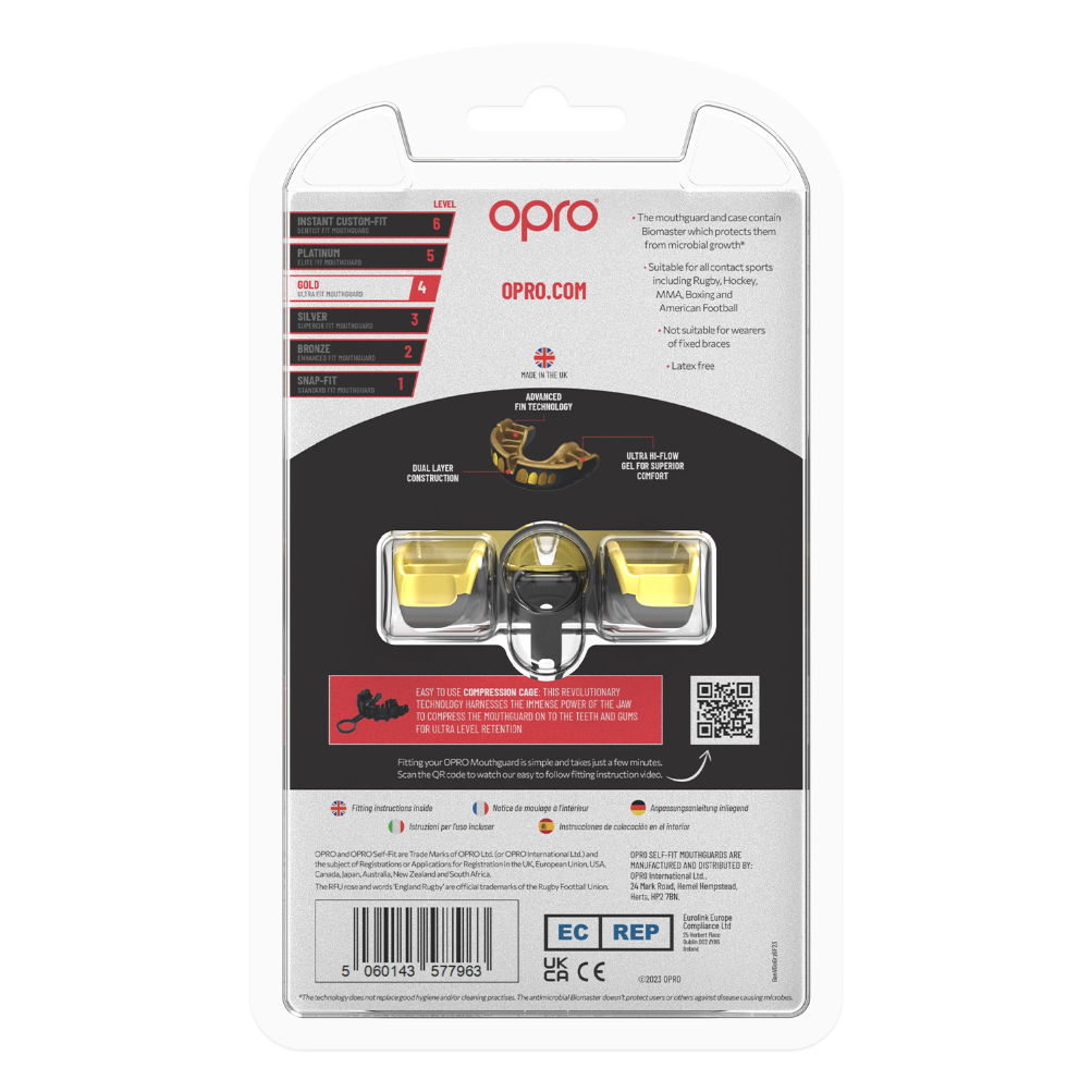 OPRO Self-Fit GEN5 Gold Grillz Mouthguard