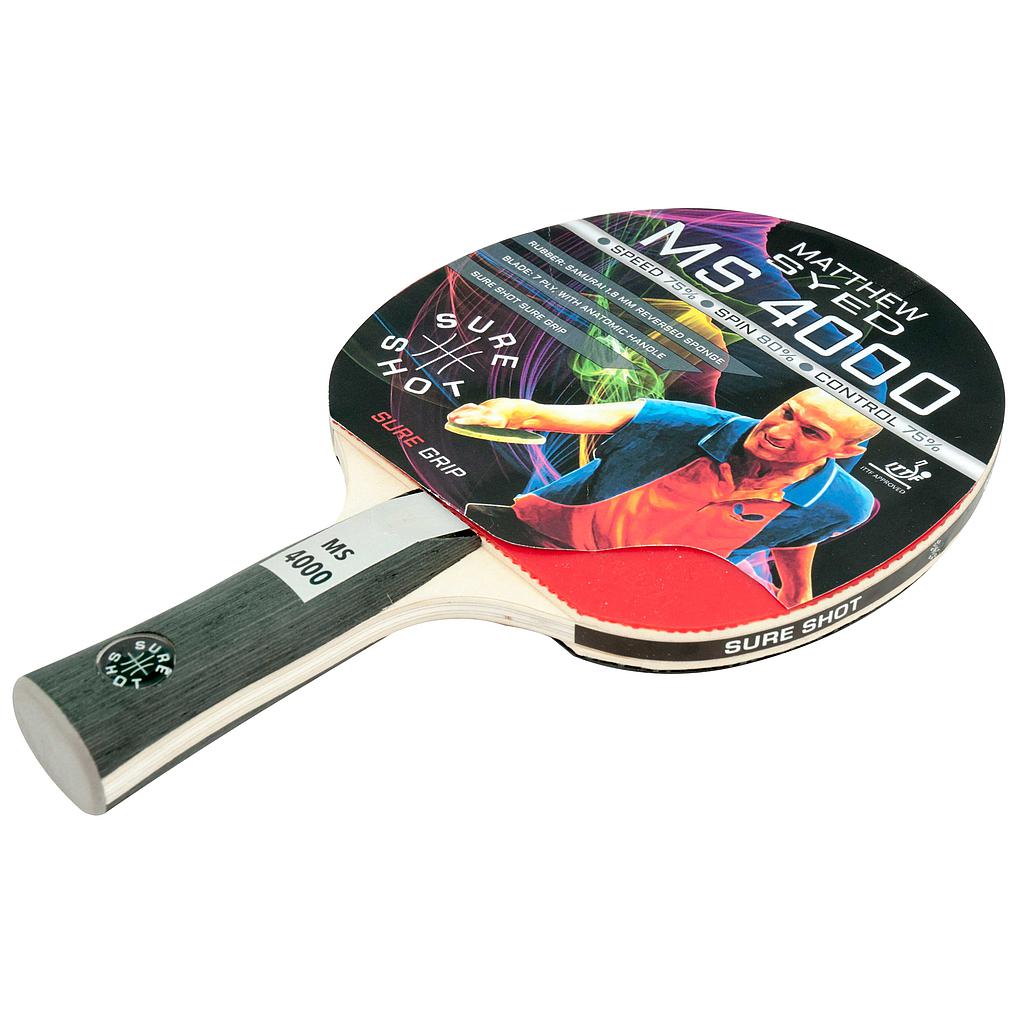 Sure Shot Matthew Syed 4000 1mm ITTF Reversed Rubber Table Tennis Bat