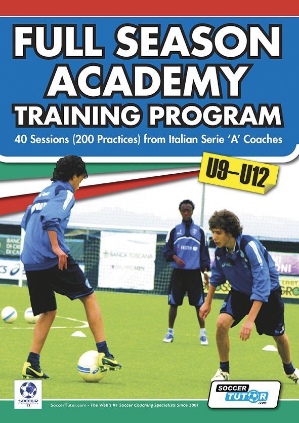 SoccerTutor Full Season Academy Training Program U9-12 Book