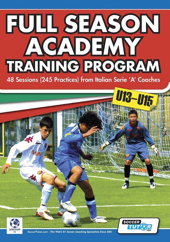 SoccerTutor Full Season Academy Training Program U13-15 Book