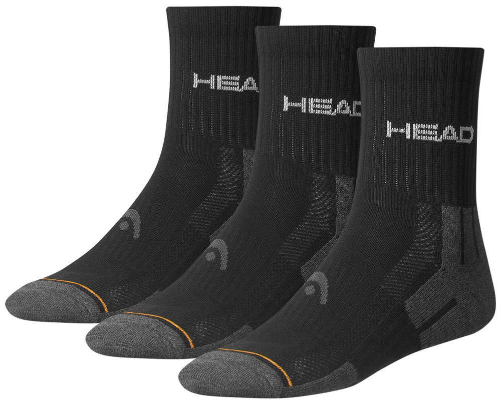 Head Short Crew Socks (Pack of 3)